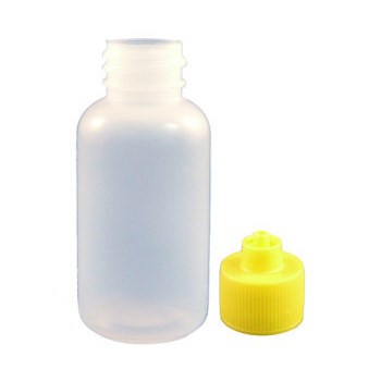 Jensen Global JG1.0BC-Y - 1 oz Bottle & Luer Lock Cap - Yellow