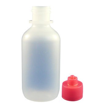 Jensen Global JG2.0BC-R - 2 oz Bottle & Luer Lock Cap - Red