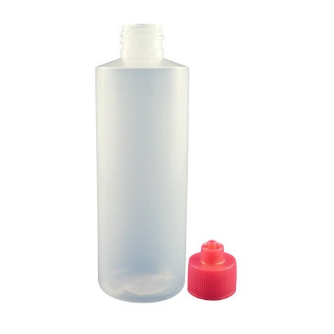 Jensen Global JG4.0BC-R - 4 oz Bottle & Luer Lock Cap - Red