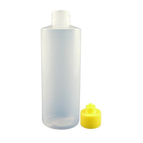 Jensen Global JG4.0BC-Y - 4 oz Bottle & Luer Lock Cap - Yellow