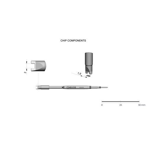 JBC Tools C245-016 - C245 Series Cartridge - SMD - 1.9 mm