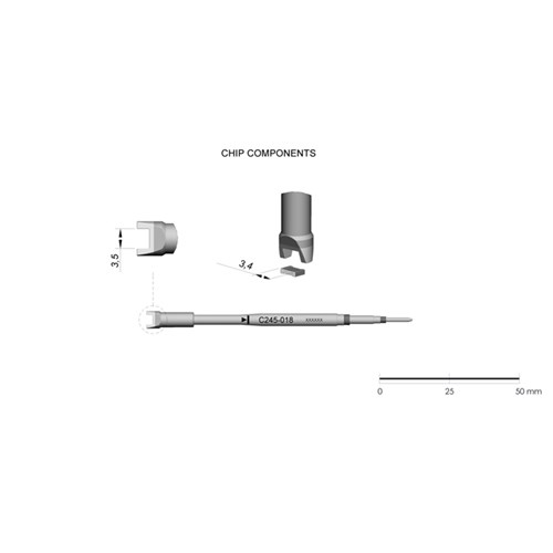 JBC Tools C245-018 - C245 Series Cartridge - SMD - 3.4 mm