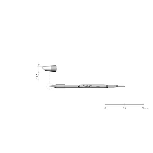 JBC Tools C245-905 - C245 Series Cartridge - Conical - Sloped - Extended Life - 1.5 mm