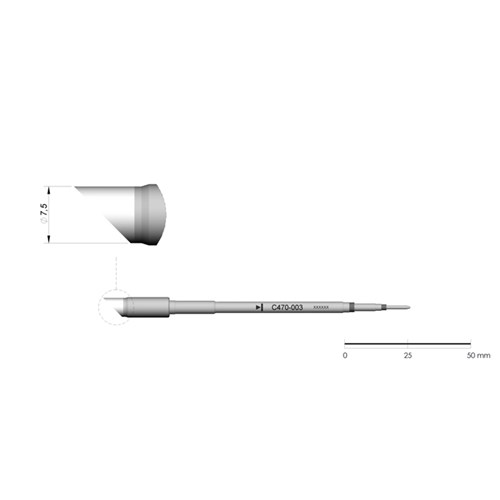 JBC Tools C470-003 - C470 Series Cartridge - Conical - Sloped - Extended Life - 7.5 mm