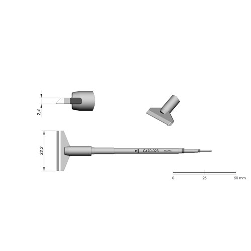 JBC Tools C470-023 - C470 Series Cartridge - Spade - Extended Life - 32.2 mm