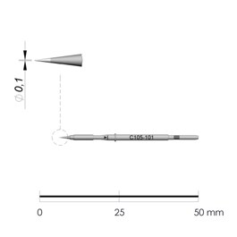 JBC Tools C105-101 - C105 Series Cartridge - Conical - 0.1 mm