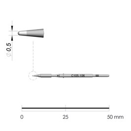 JBC Tools C105-106 - C105 Series Cartridge - Conical - 0.5 mm