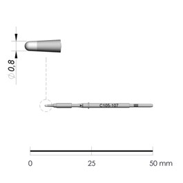 JBC Tools C105-107 - C105 Series Cartridge - Conical - 0.8 mm