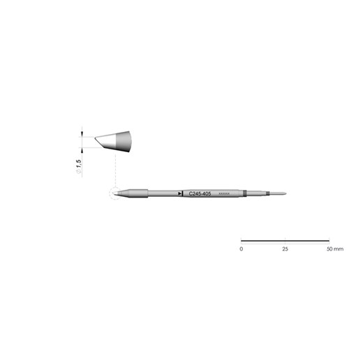 JBC Tools C245-405 - C245 Series Cartridge - Conical - Sloped - Extended Life - 1.5 mm