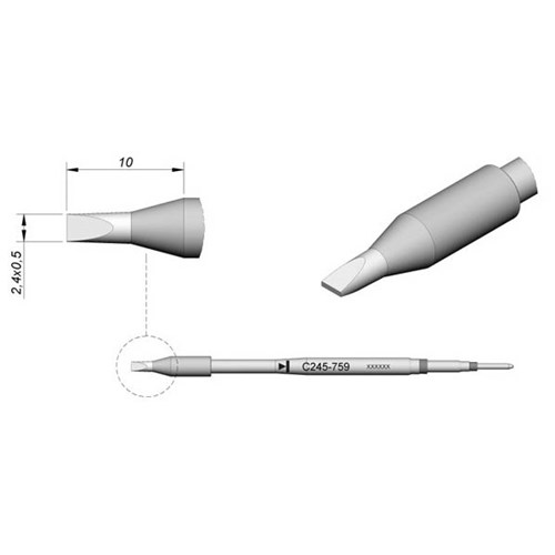 JBC Tools C245-759 - C245 Series Cartridge - Chisel - 0.5 mm