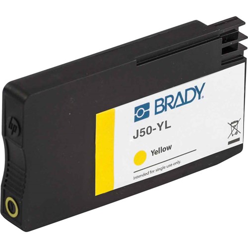 Brady J50-YL BradyJet J5000 Yellow Ink Cartridge - 2.25" x 4" x .94" - Yellow