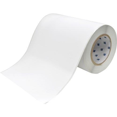 Brady J50C-8000-2595 BradyJet J5000 Continuous Vinyl Tape - 8" W x 100' L - White