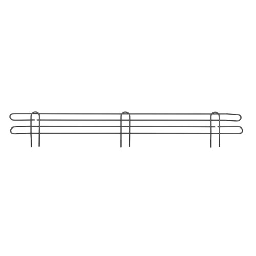 InterMetro Industries L36N-4-DSG Super Erecta 4" High Stackable Ledge for Wire Shelving - Smoked Glass - 36"