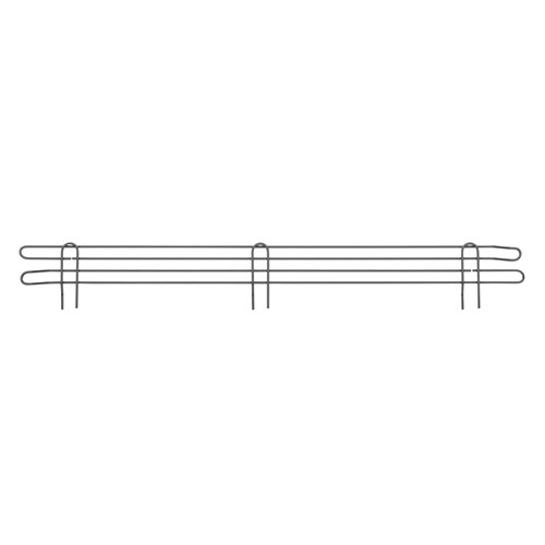 InterMetro Industries L42N-4-DSG Super Erecta 4" High Stackable Ledge for Wire Shelving - Smoked Glass - 42"