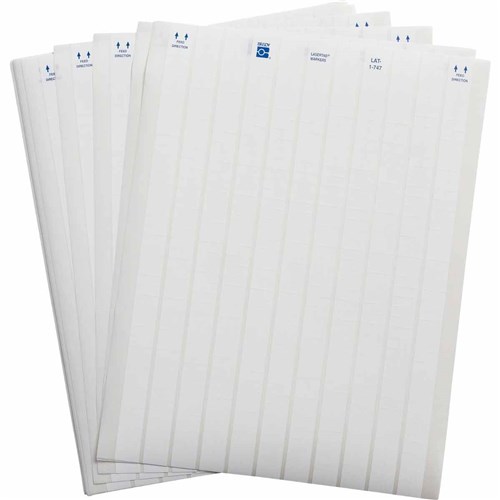 Brady LAT-1-747-10 Lasertab .30 x .25 White Poly - 10k/pk