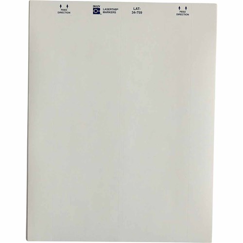 Brady LAT-34-759-1 Laser Tab 3X1.437 White Paper