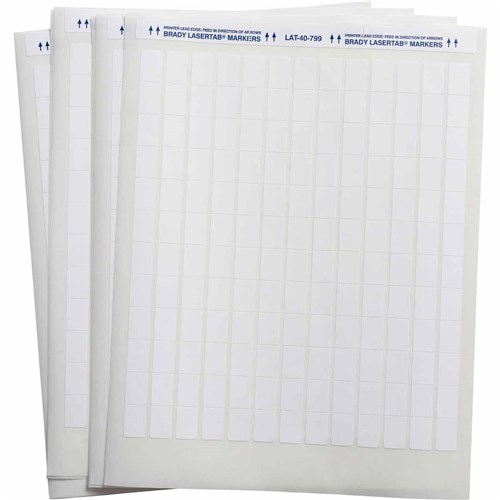 Brady LAT-40-799-1 Label .25" x .75" White Vinyl Cloth  - 1k /pk