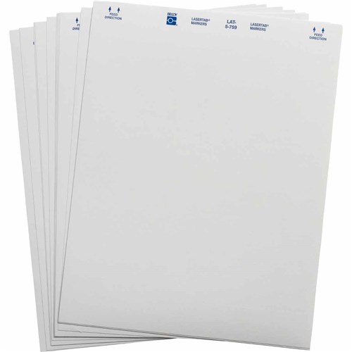 Brady LAT-5-759-10 Lasertab .80 x .50 White paper - 10k/pk