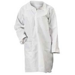 Keystone Safety LC3-WO-KG-MD - KeyGuard (Microporous) Lab Coat - Snap Front - Open Wrists - Cleanroom Class 6 - Medium - White - 30/Case