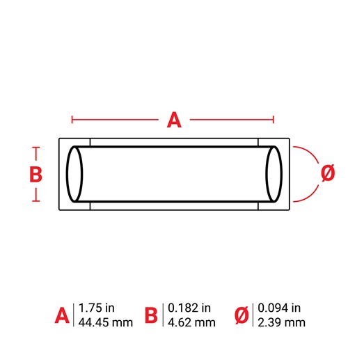 Brady M6-094-175-342-BL PermaSleeve Heat Shrink Wire and Cable Labels - 3/32" Dia - 1.75" - Blue