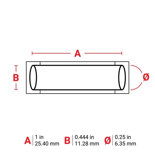 Brady M6-250-1-342-OR PermaSleeve Heat Shrink Wire and Cable Labels - 1/4" Dia - 1" - Orange