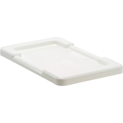 Quantum LID1711-WH Lid for Cross-Stack Tote White - 6/Pkg