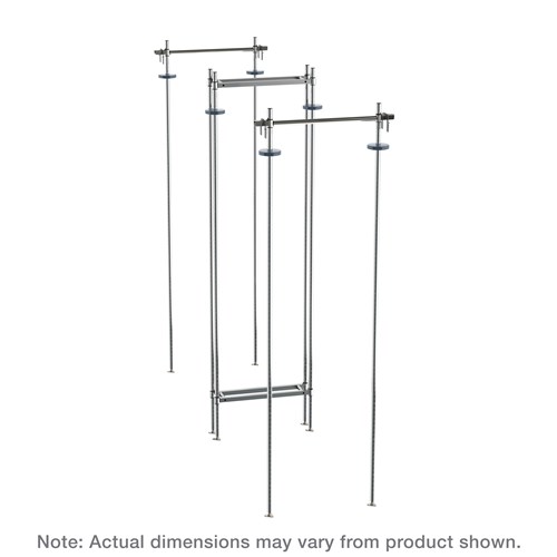 InterMetro Industries LTTA18C Top-Track Double Deep Stationary Intermediate Unit Kit for 18" Wide Super Erecta Wire Shelving - Chrome