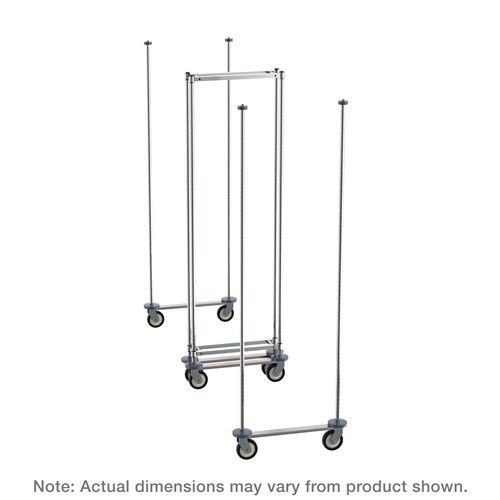 InterMetro Industries LTTM21C Top-Track Double Deep Mobile Unit Kit for 21" Wide Super Erecta Wire Shelving - Chrome