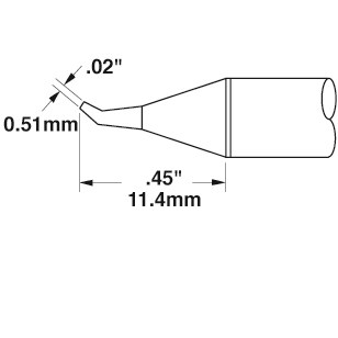 Metcal SSC-726A - SSC 700 Series Soldering Tip Cartridge - Sharp - Bent - 30° - 0.02" (0.5mm)