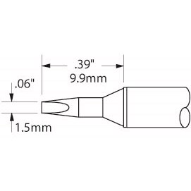 Metcal STTC-138 - STTC 700 Series Soldering Tip Cartridge - Chisel - 30° - 0.06" (1.5mm) - 700°F