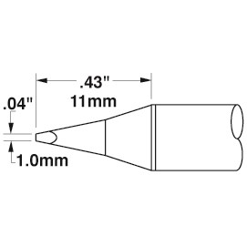 Metcal SSC-725A - SSC 700 Series Soldering Tip Cartridge - Chisel - 30° - 0.039" (1mm)