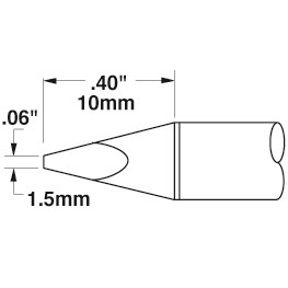 Metcal SSC-738A - SSC 700 Series Soldering Tip Cartridge - Chisel - 30° - 0.059" (1.5mm)