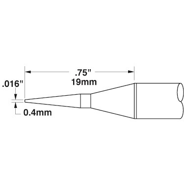 Metcal SSC-745A - SSC 700 Series Soldering Tip Cartridge - Bevel - 60° - 0.016" (0.4mm)