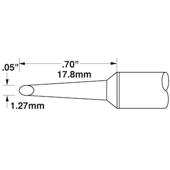 Metcal SSC-767A - SSC 700 Series Soldering Tip Cartridge - Hoof - 0.05" (1.27mm)