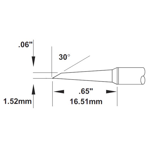 Metcal SMTC-1167 - SMTC 700 Series Desoldering Tip Cartridge - Mini-Hoof - 700°F