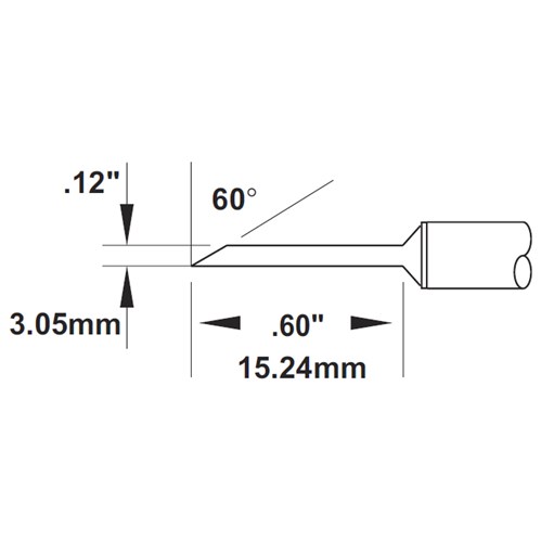 Metcal SMTC-1170 - SMTC 700 Series Desoldering Tip Cartridge - Long Reach Hoof - 700°F