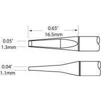 Metcal PTTC-602 - PTTC Series Soldering Tip Cartridge - Tweezer - Blade - 0.050" (1.27mm) - Pair