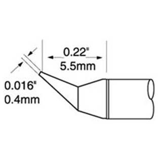 Metcal UFTC-7CNB04 - UFTC Ultra-Fine Series Soldering Cartridge - Conical - 0.02" x 0.22"