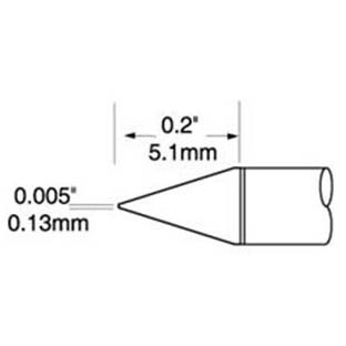 Metcal UFTC-7CN01 - UFTC Ultra-Fine Series Soldering Cartridge - Conical - 0.005" x 0.2"