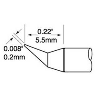 Metcal UFTC-7CNB02 - UFTC Ultra-Fine Series Soldering Cartridge - Conical - 0.01" x 0.22"