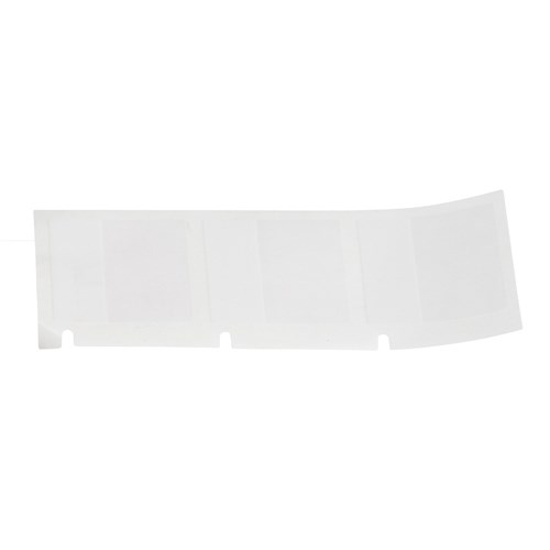 Brady M4-49-427 Self-Laminating Vinyl Wrap Around Labels - 1"H x 1" W - Black on White - Clear - RL/260