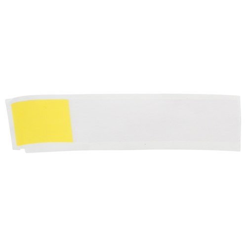 Brady M4-53-427-YL Self-Laminating Vinyl Wrap Around Labels - 4"H x 1" W - Black on Yellow - Clear - RL/70