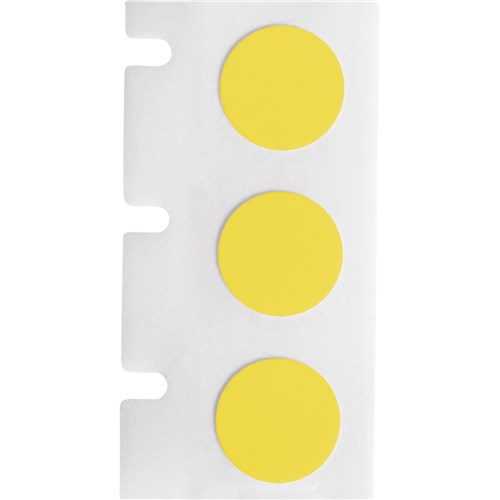 Brady M4-83-499-YL-BK Aggressive Adhesive Multi-Purpose Nylon Labels - 0.5" Dia - Black on Yellow - RL/240