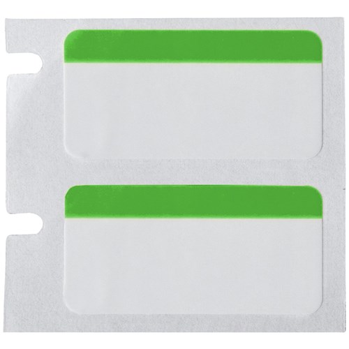 Brady M5-131-494-GN Color Polyester Labels - 0.5" H x 1" W Black on Green - White - RL/180