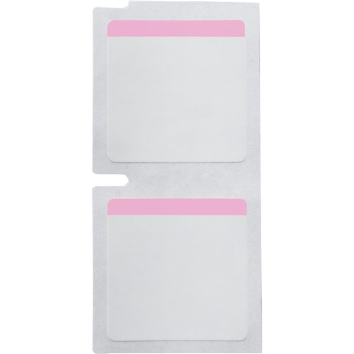 Brady M5-49-494-PK Color Polyester Labels - 1" H x 1" W Pink - White - RL/260