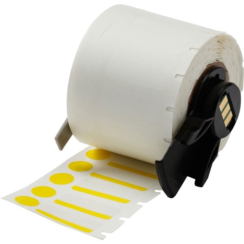 Brady M6-98-494-YL Polyester Vial and Tube Labels - 0.375" H x 1" W x 0.375" Dia YL - White - 500/RL