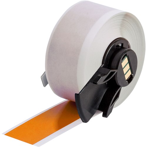 Brady M6C-1000-595-OR All Weather Permanent Adhesive Vinyl Label Tape  - 1" - Orange