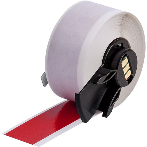 Brady M6C-1000-595-RD All Weather Permanent Adhesive Vinyl Label Tape for M6 M7 Printers - 1" x 50' - Red