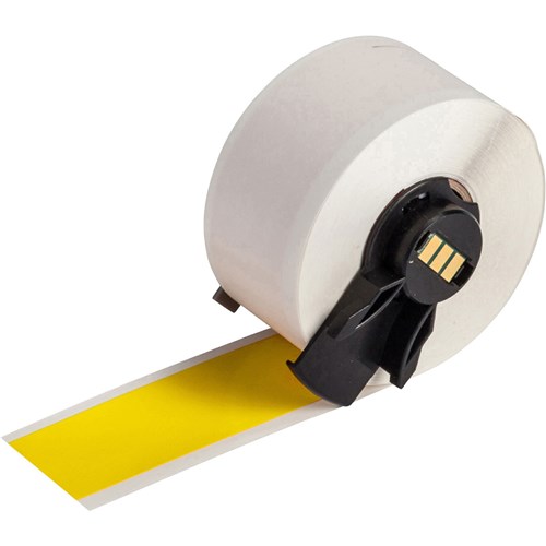 Brady M6C-1000-595-YL All Weather Permanent Adhesive Vinyl Label Tape for M6 M7 Printers - 1" x 50' - Yellow