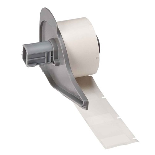 Brady M7-103-417 High Adhesion Self-Laminating Vinyl Wraps 1.25" H x 1" W - White/Clear - 250/RL